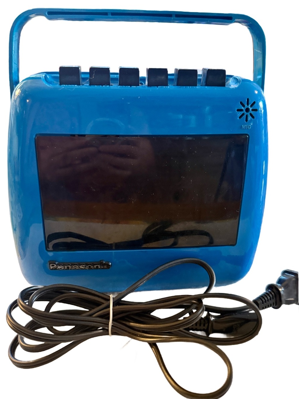 Vintage Panasonic Portable Cassette Player Blue Not Working